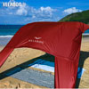 Beach sun sail shelter Velabog Breeze, red.