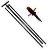 Extension set for the beach sun sail Velabog Breeze, consisting of carbon fiber rack and ground anchor.